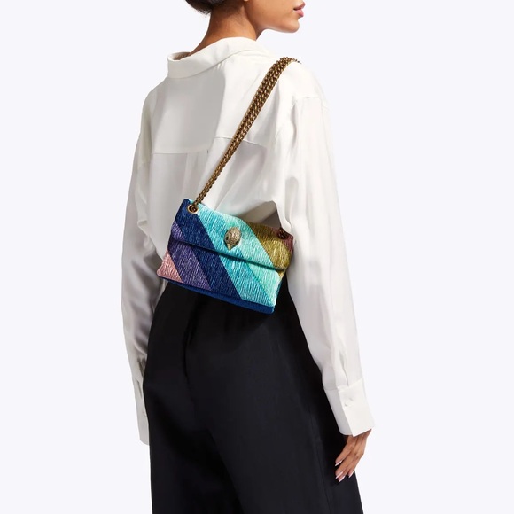 New - Kurt Geiger MINI VELVET KENSINGTON BAG - Picture 14 of 16